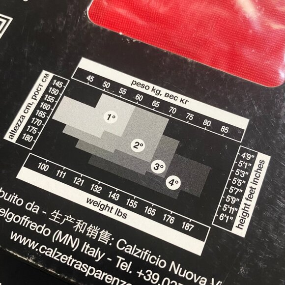 NEW TRASPARENZE "STRIP PANTY" SIZE 4 (M/L) RED GARTER PANTYHOSE / SHEER TIGHTS - Picture 4 of 4